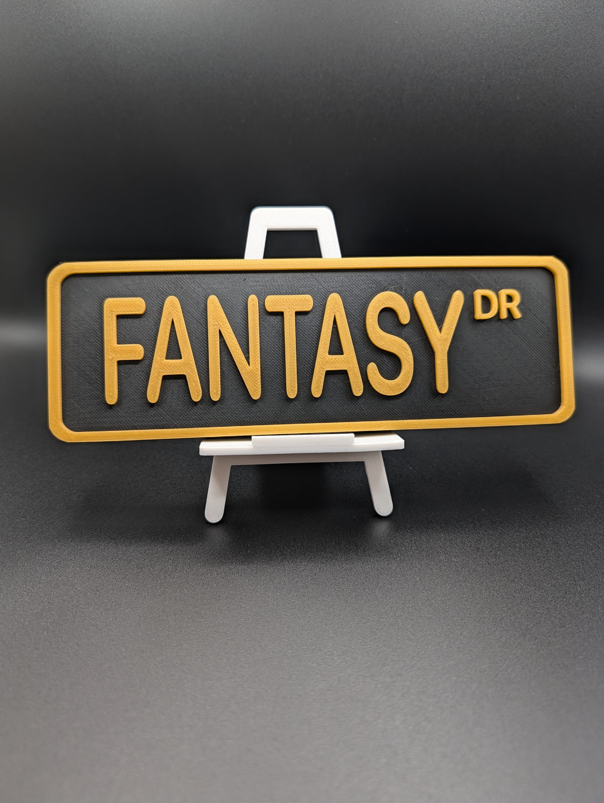 Black & Gold Fantasy Street Sign