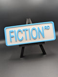 Light Blue Fiction Street Sign