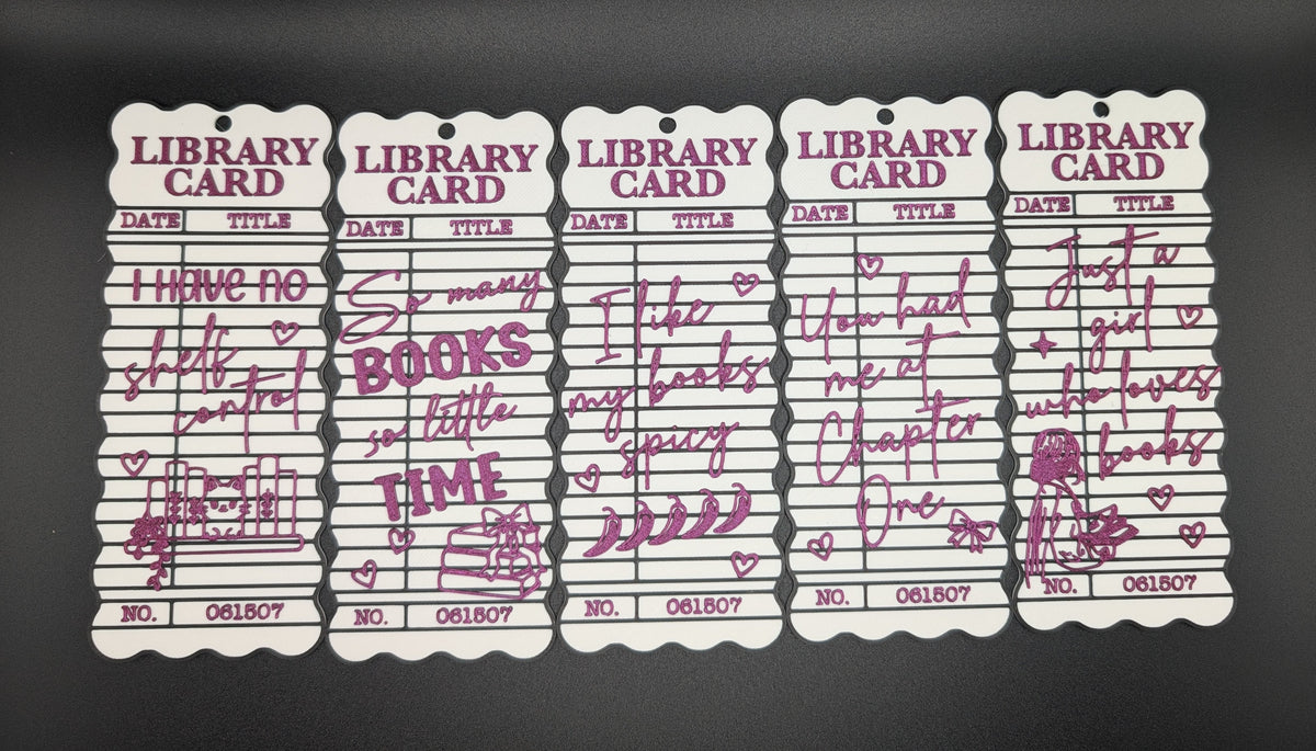 Library Card Bookmarks