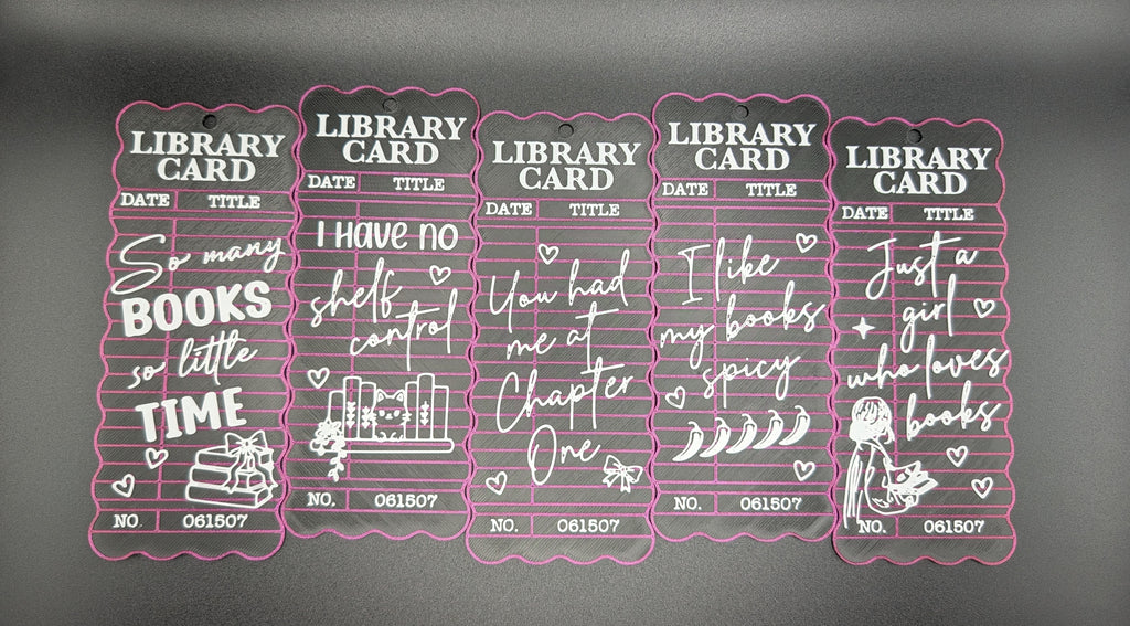 Library Card Bookmarks