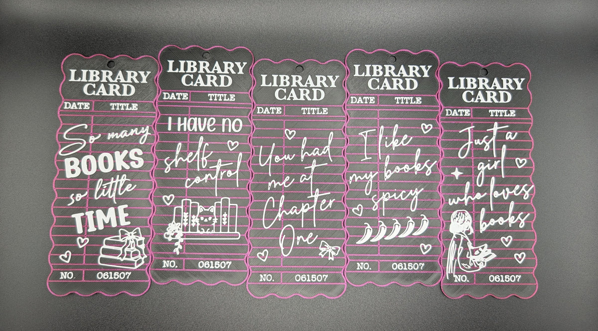 Library Card Bookmarks