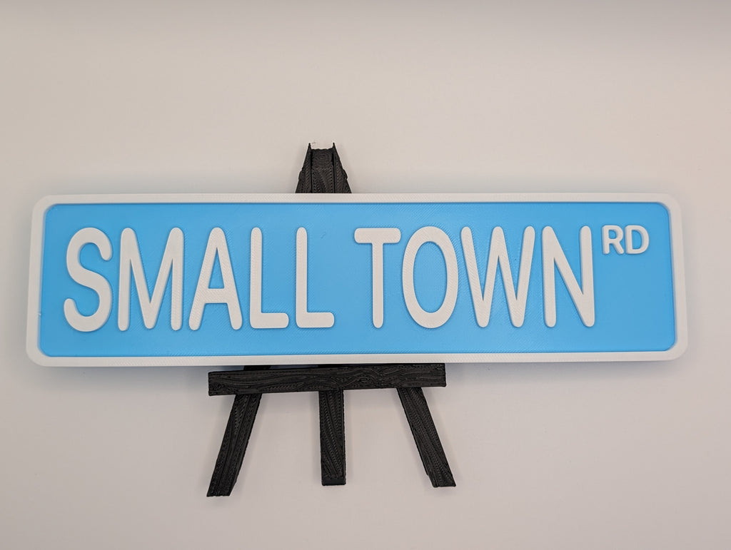 Small Town Street Sign Shelf Decor