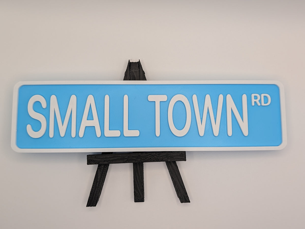 Small Town Street Sign Shelf Decor