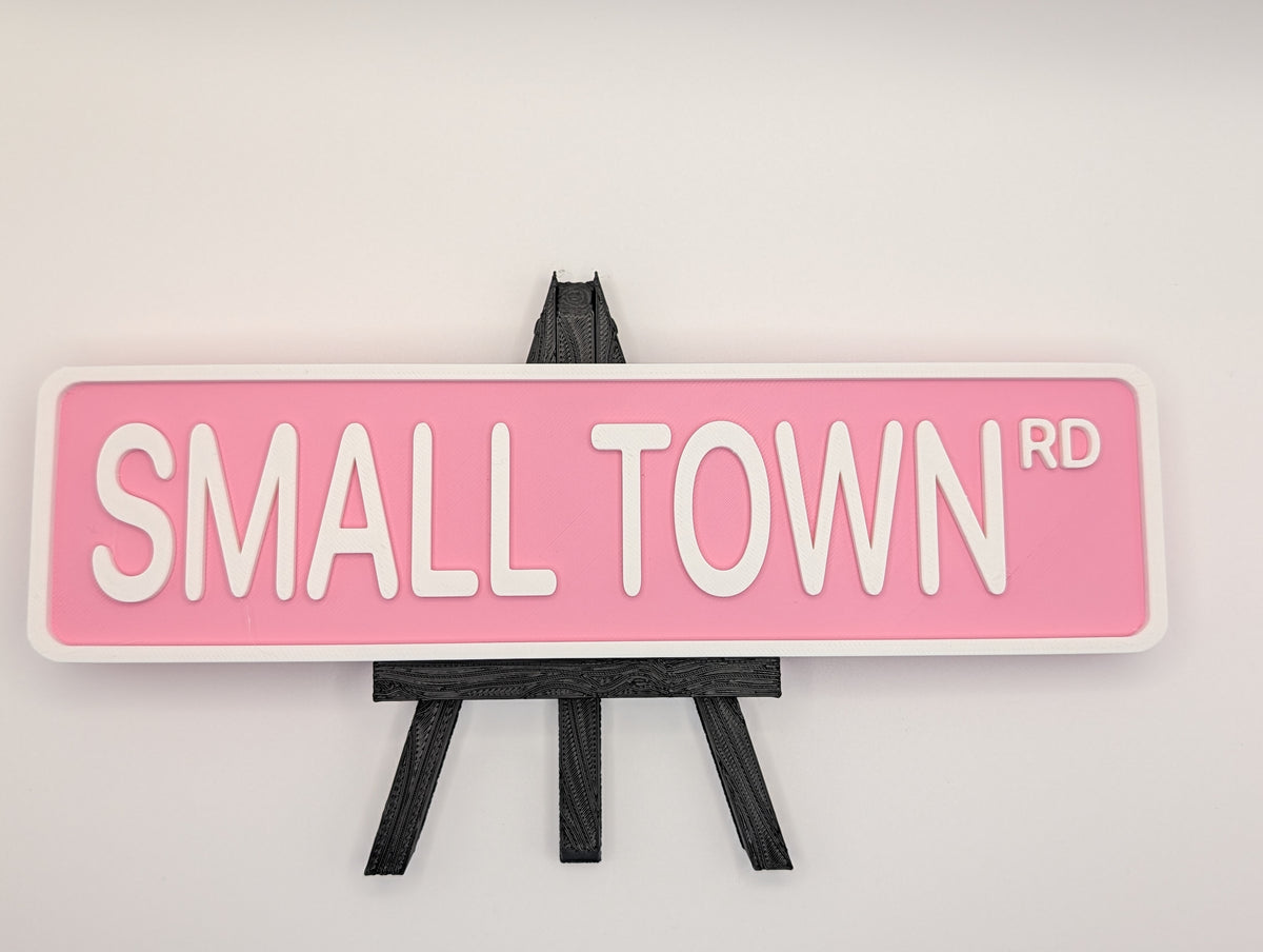 Small Town Street Sign Shelf Decor