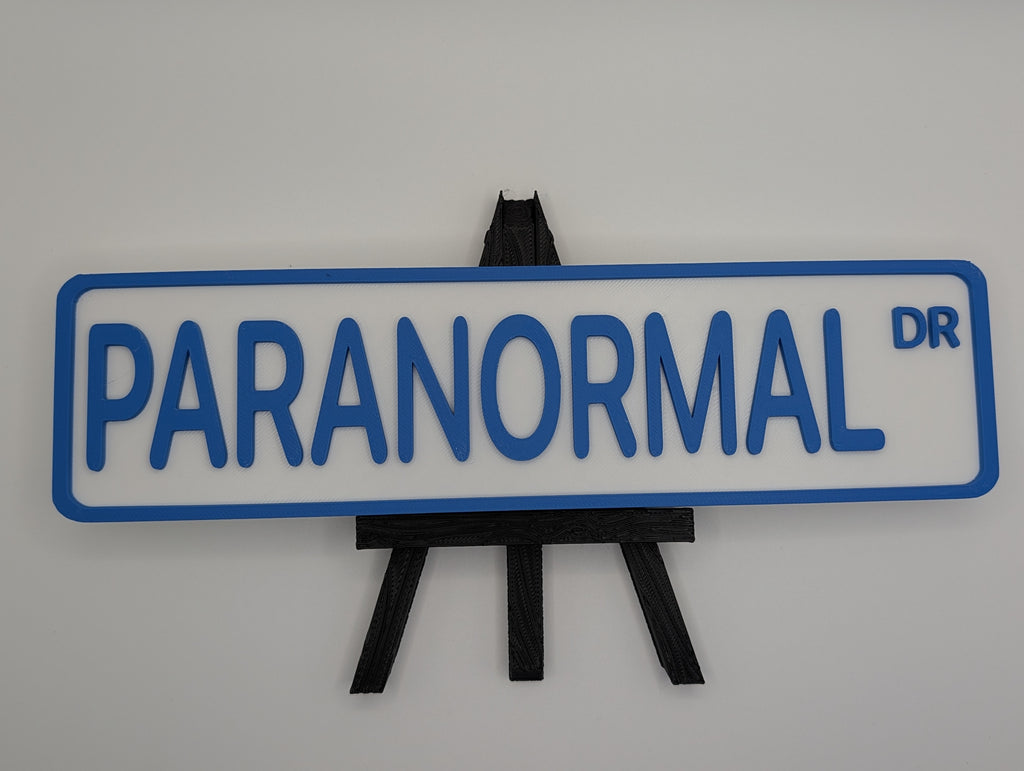 Paranormal Street Sign Shelf Decor
