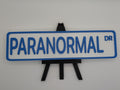 Blue Paranormal Street Sign