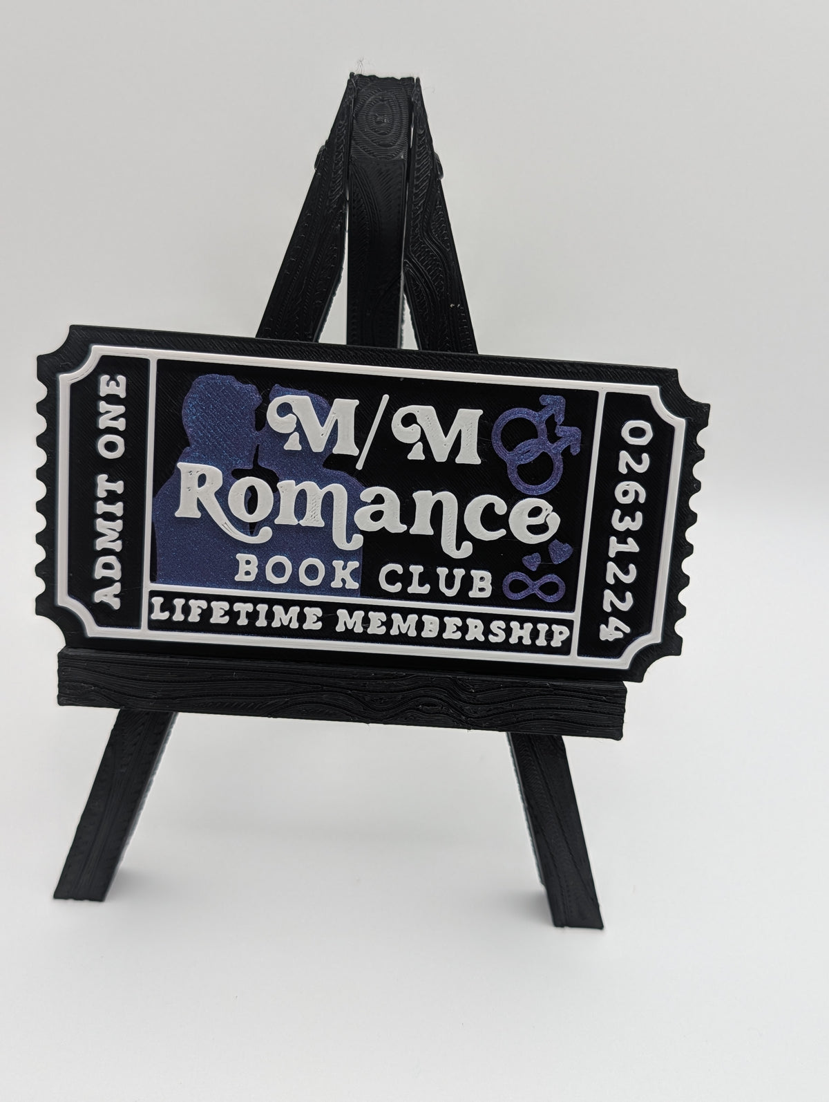 Black/Nebula Purple/White MM Romance Ticket