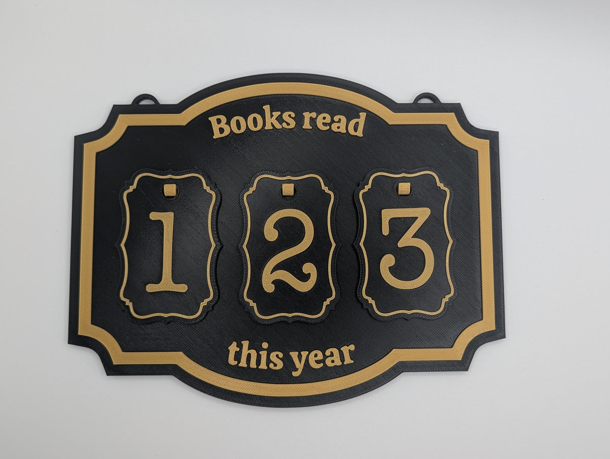 Black & Gold Yearly Book Reading Tracker