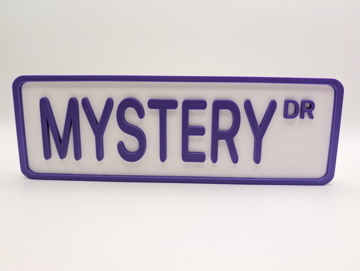 Mystery Street Sign Shelf Decor