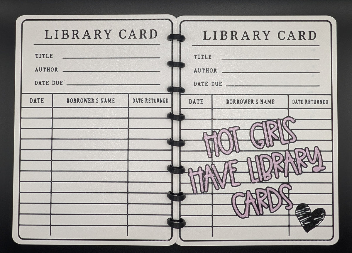 Hot Girls Have Library Cards Disc Bound Notebook