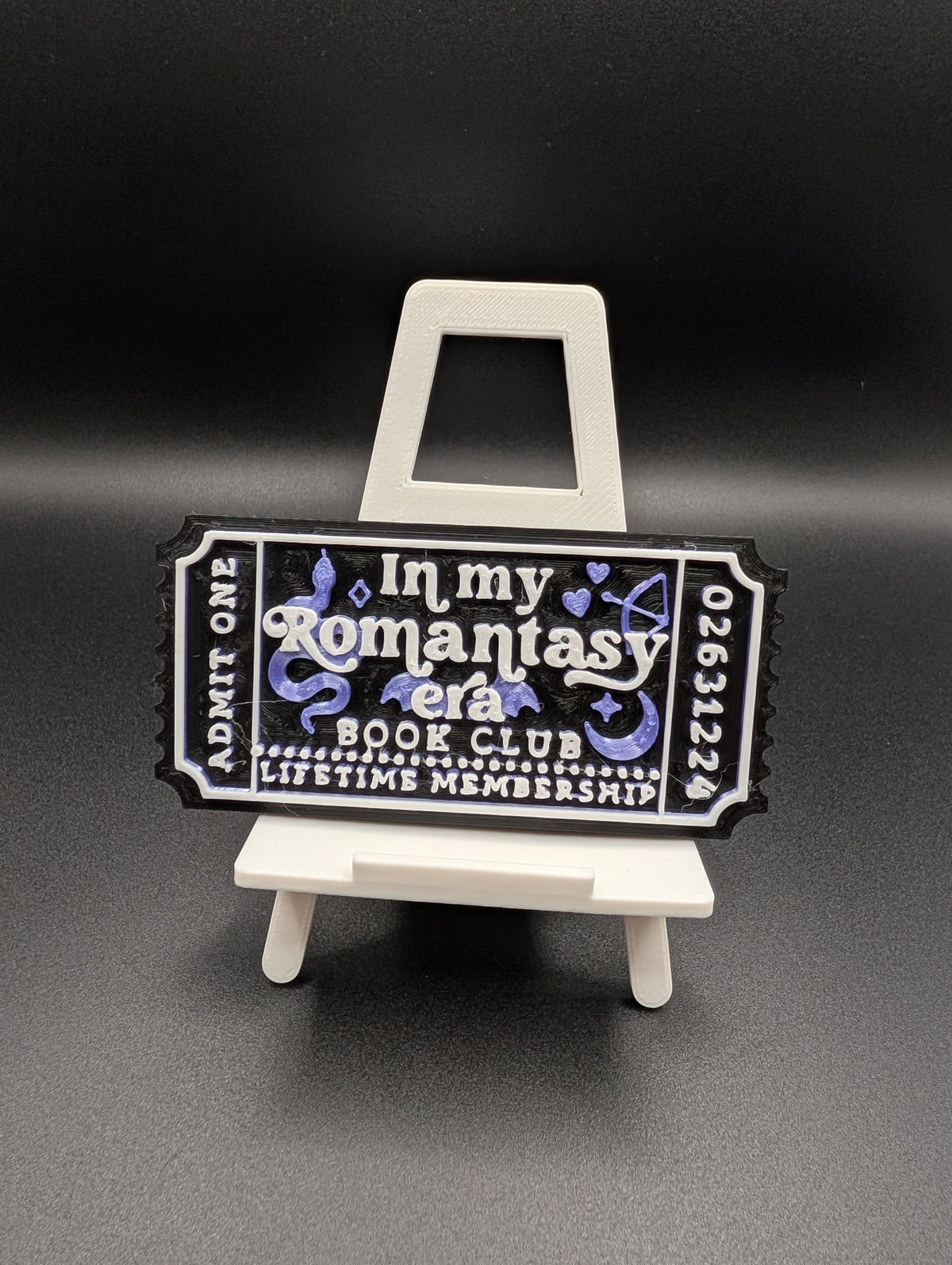 Black/Violet/White Romantasy Era Ticket