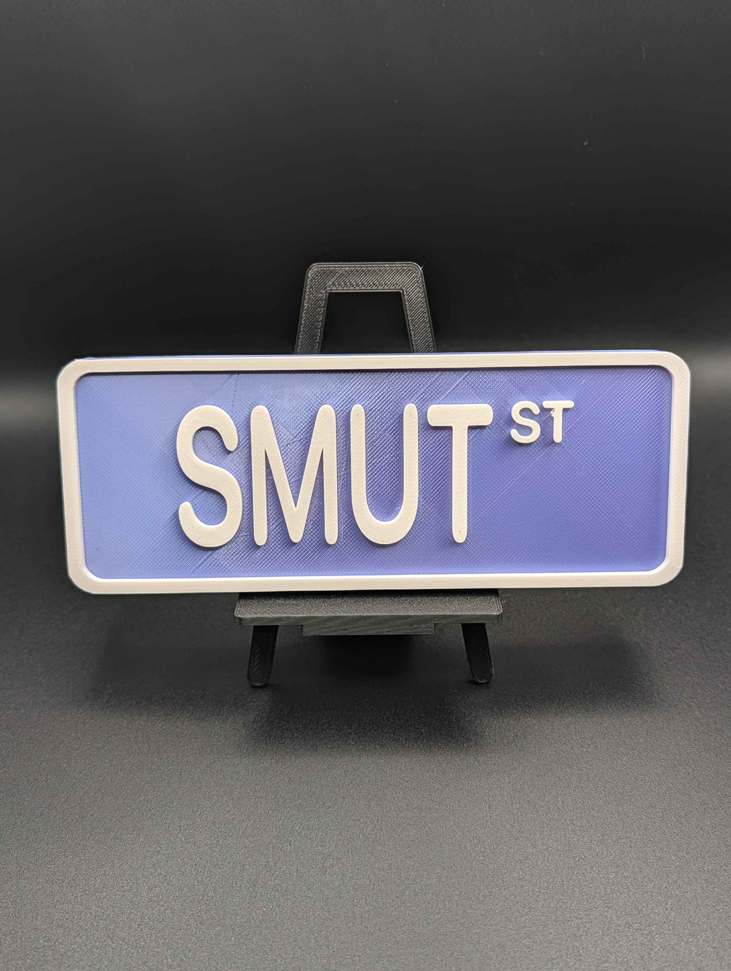 Smut Street Sign Shelf Decor