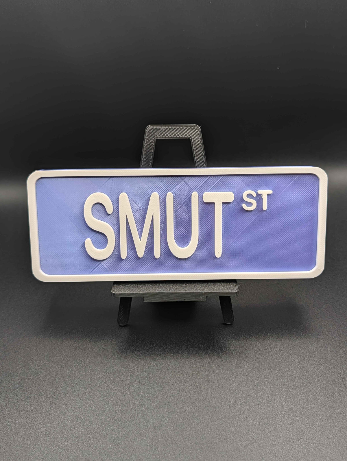 Smut Street Sign Shelf Decor