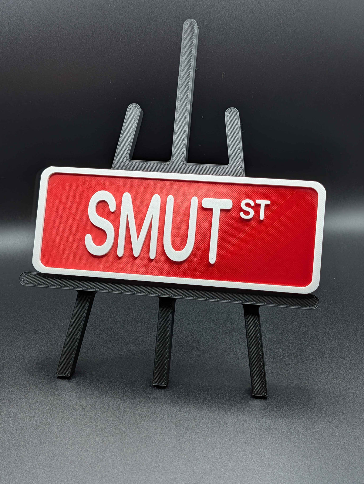 Smut Street Sign Shelf Decor