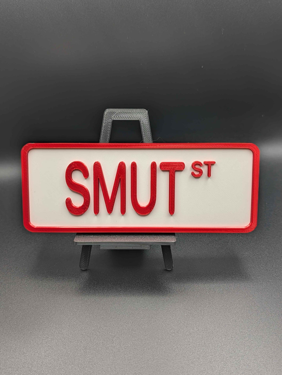 Smut Street Sign Shelf Decor